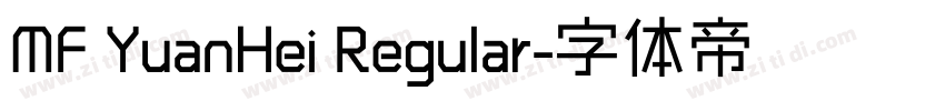 MF YuanHei Regular字体转换